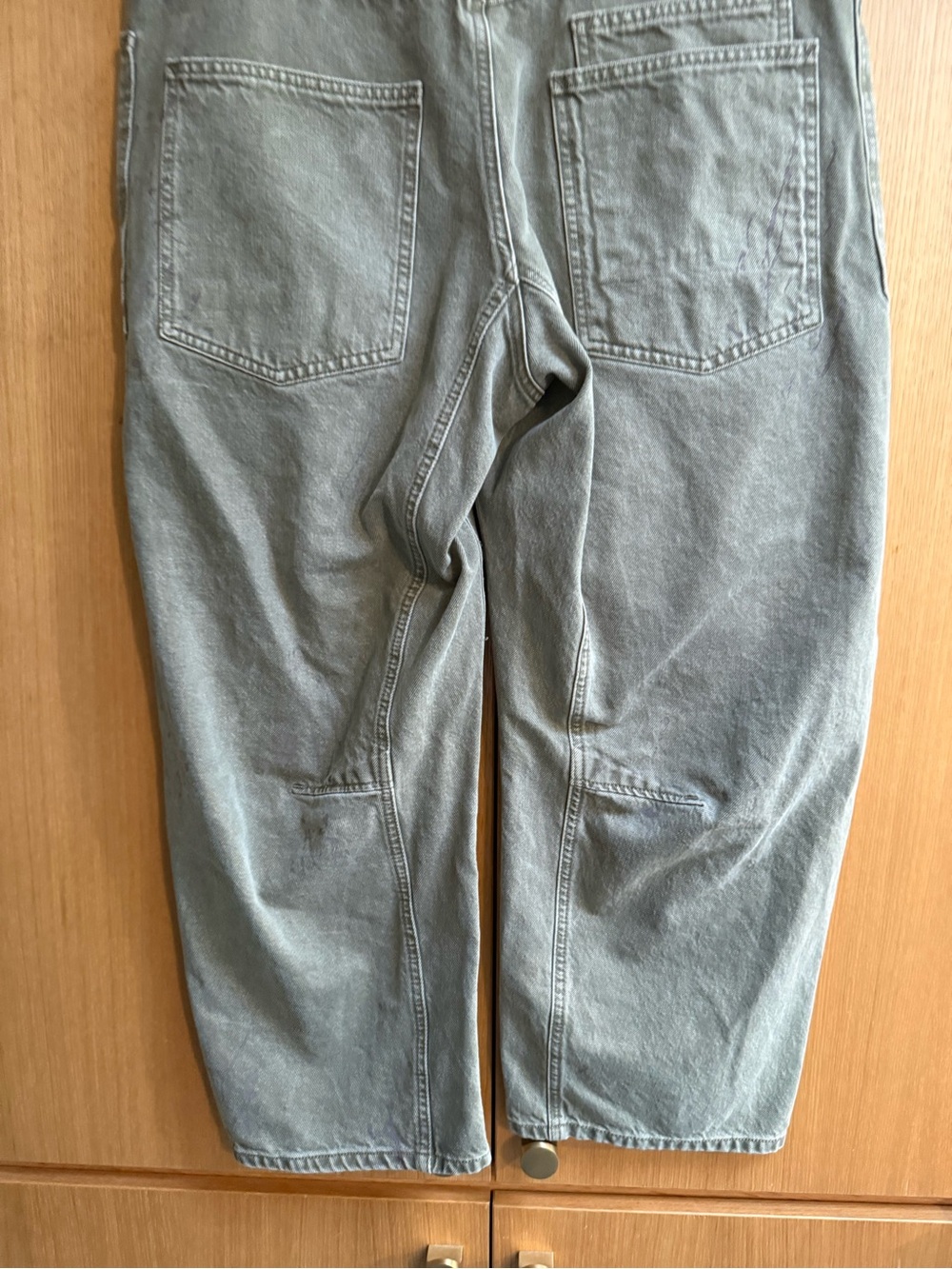 Free People “we the free” Moxie pull on barrel jean in “army” - Picture 12 of 13